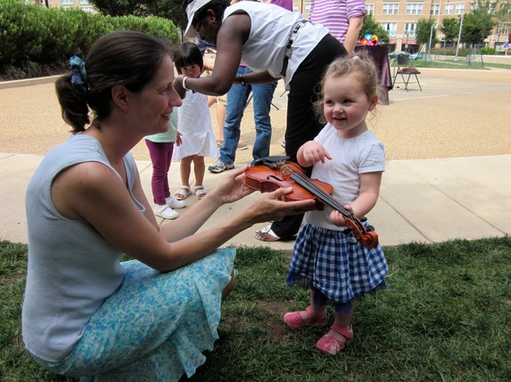 Girl and violin